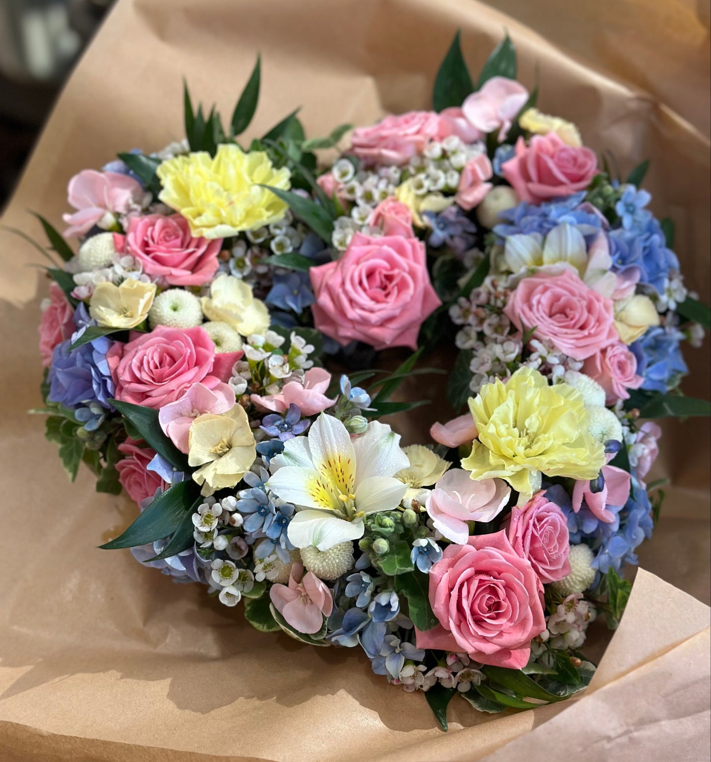 Funeral wreaths: Open heart