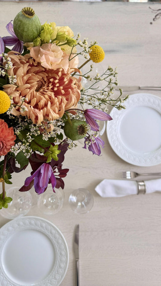 Blommor för höstdukningen