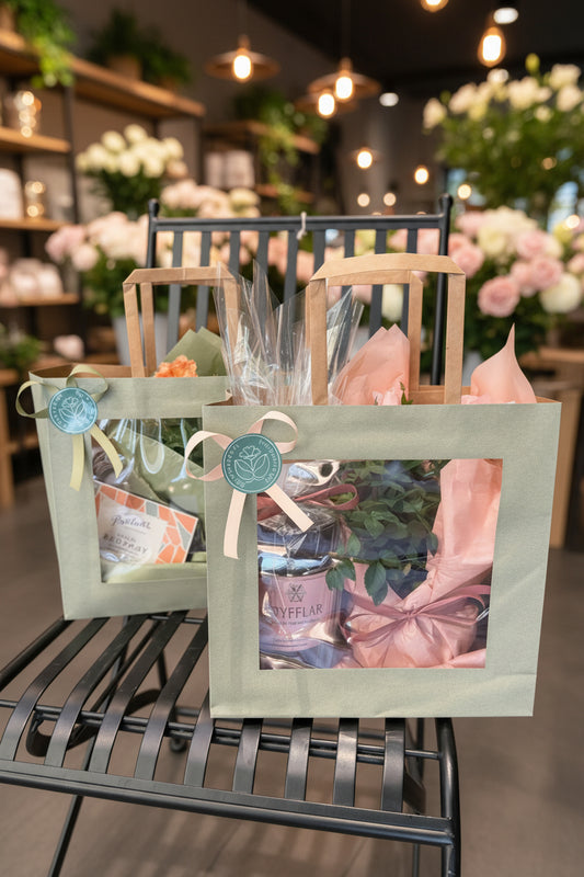 Mors dag-gåva: Blomma & choklad
